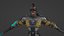 Cartoon Rigged Sci-Fi Yellow Soldier-Man 캐릭터 3D 모델