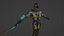 Cartoon Rigged Sci-Fi Yellow Soldier-Man 캐릭터 3D 모델