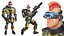 Cartoon Rigged Sci-Fi Yellow Soldier-Man 캐릭터 3D 모델