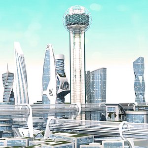futuristic city 3D model