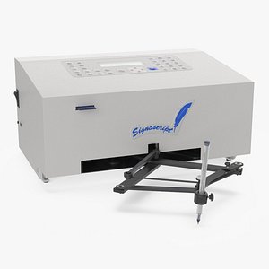 3D Signascript Automated Signature Arm Device Rigged