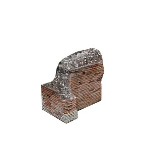 ruined wall 04 3d model