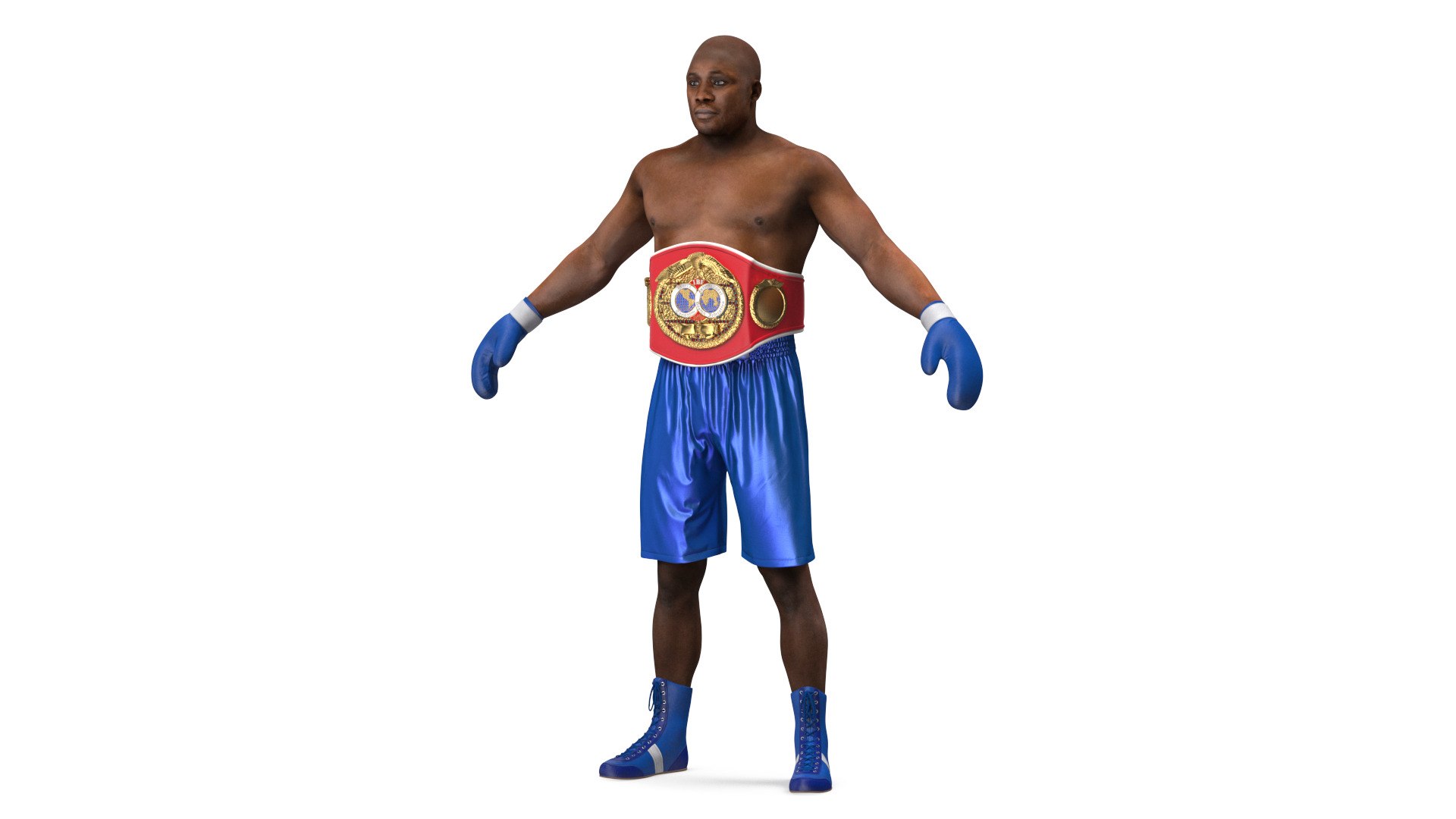 International Boxing Federation Champion Rigged 3D model preview