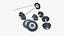 Dumbbell and Barbell 3D model