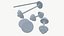 Dumbbell and Barbell 3D model