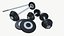 Dumbbell and Barbell 3D model