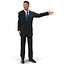 Businessman Rigged with Hair 2 3D Model