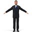 Businessman Rigged with Hair 2 3D Model