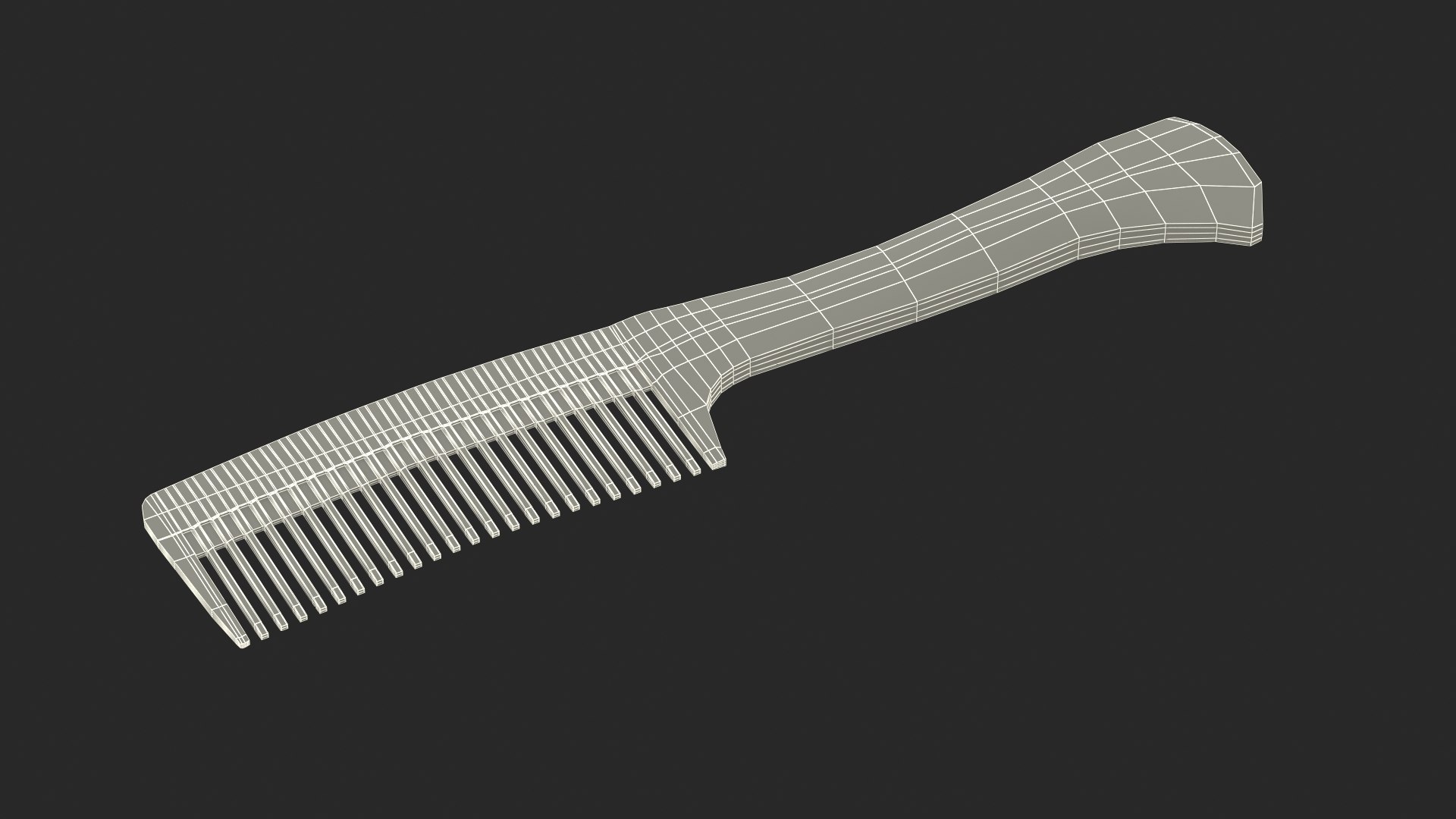 Comb With Handle 3D Model - TurboSquid 2079670