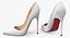 3D white pumps
