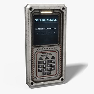 Sci-Fi Security Panel 3D model