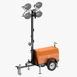 Mobile Construction Light Generator Raised Clean and Dirty
