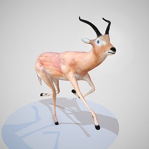 rigged impala obj