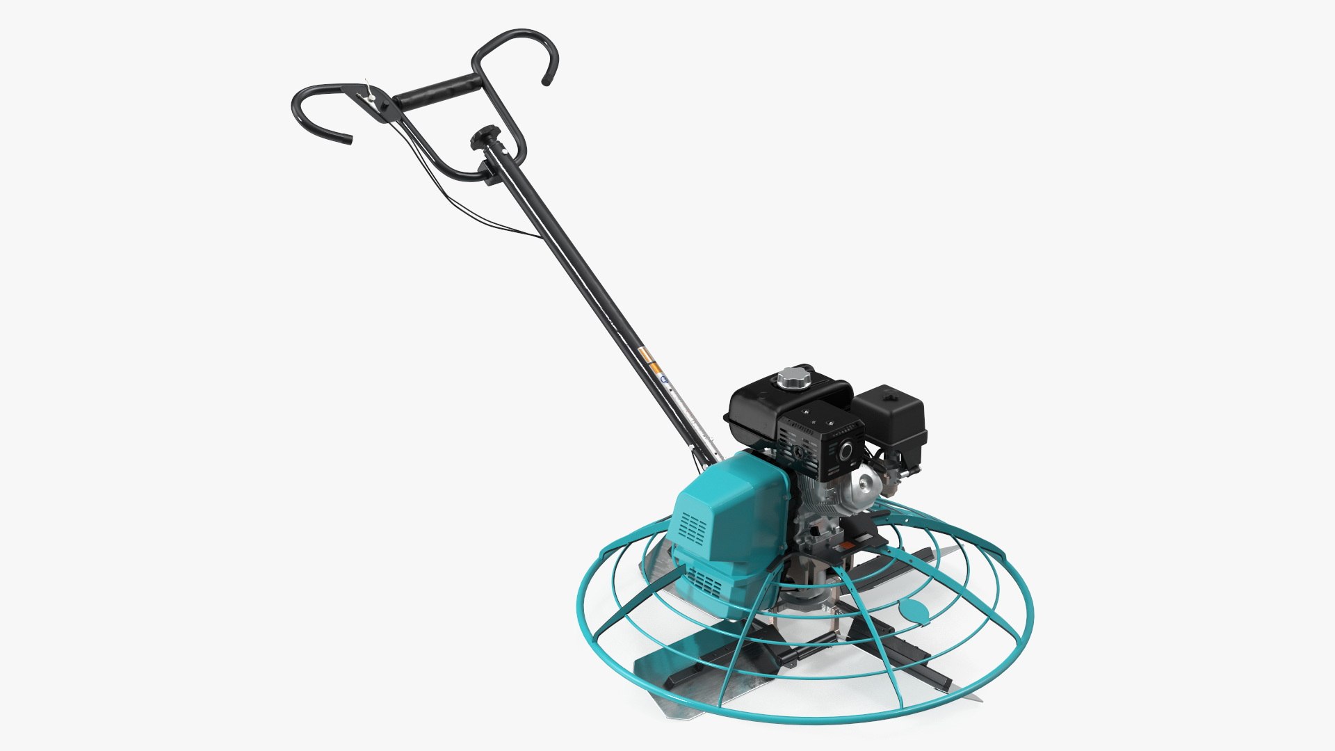 Blue Gasoline Power Trowel 3D model preview