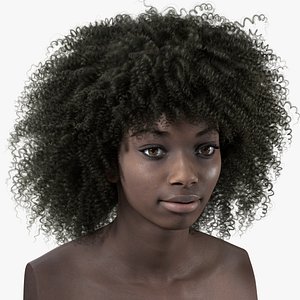 realistic black female head model