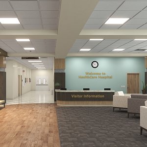 3D Hospital Lobby model