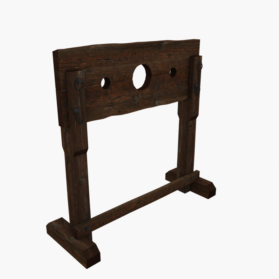 Medieval Pillory Stocks Fantasy 3d Model