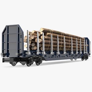 Stake Wagon Loaded with Big Logs