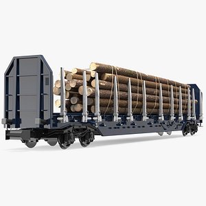 Stake Wagon Loaded with Big Logs