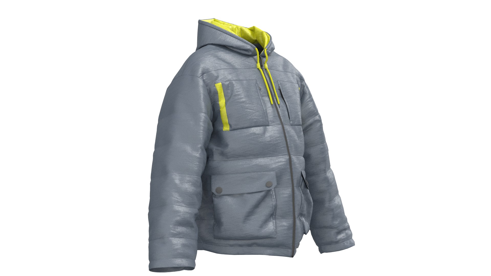 Male puffer jacket 3D model - TurboSquid 2155695