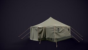 Military tent 3D