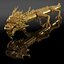 golden chinese dragon rigged 3D model
