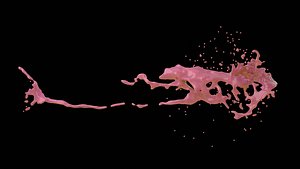 3D drop water splash model