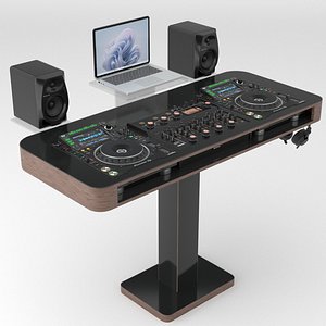 3D model Pioneer Portable DJ Booth Black