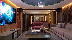 3D Entertainment Private bar - SuperCAT - 3dMAX FBX OBJ SKP Simlab Collada model