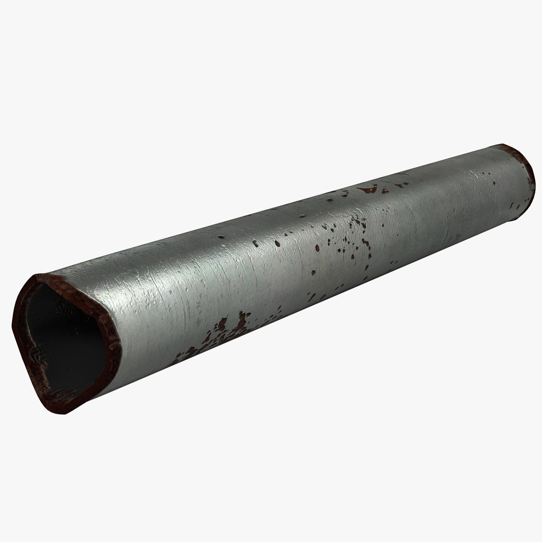 Broken Iron Pipe 3D Model 3D model preview