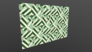 3D Green Tiles AR VR PBR model
