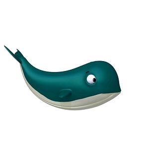 3D whale cartoon model