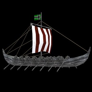 Viking Boat - Low Poly