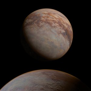 Saturn Moon Titan Volumetric Atmosphere For Blender