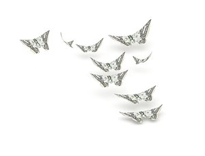 3D Butterflies dollars