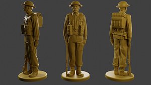 British Soldier Attention WW2 B1