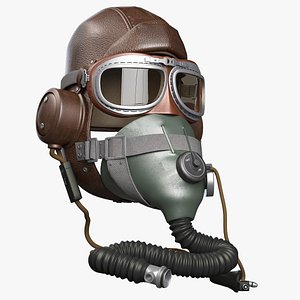 3d aviator helmet raf ww2