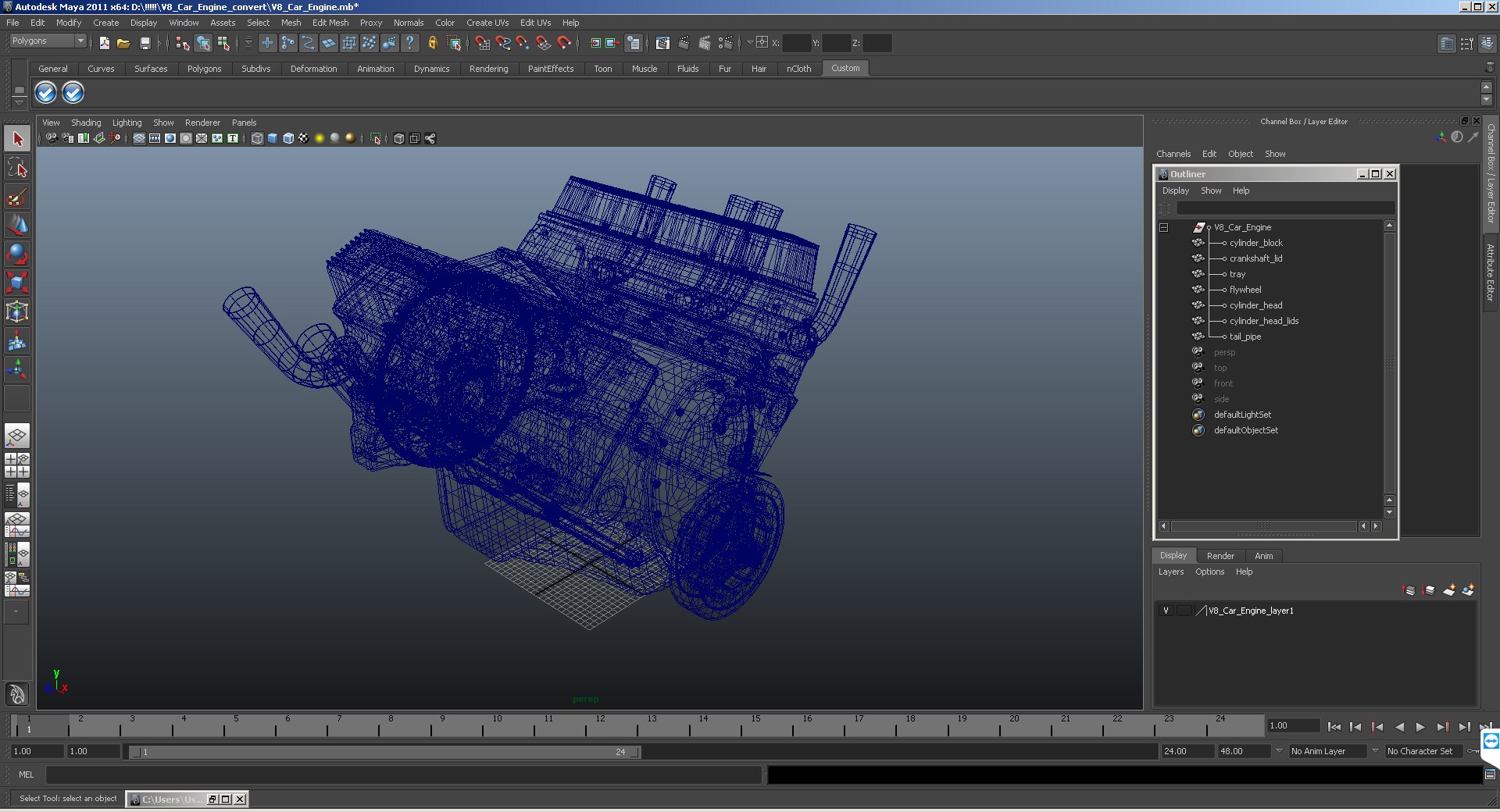 3D V8 Car Engine - TurboSquid 1300143