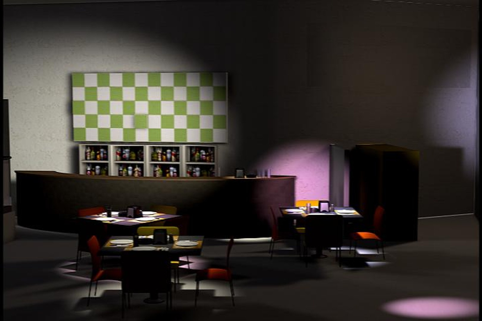 3d Restaurant Bar Model