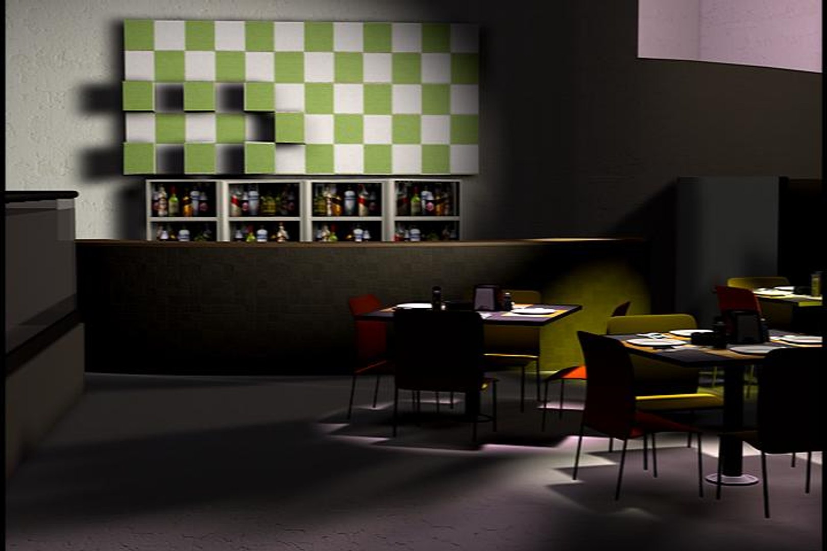 3d Restaurant Bar Model