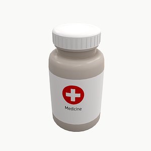 3D model bottle medicine pbr