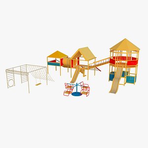 3d playground ground model