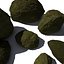Rochas - Pedras 9 Lisas RM10 - Rochas Mossy Verde
