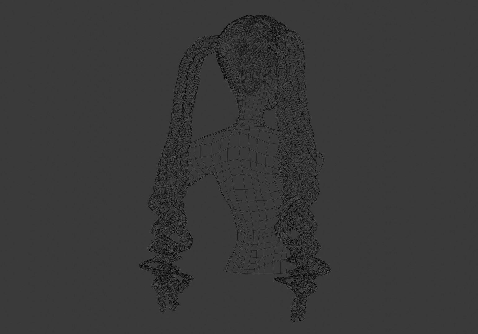 3D model Braids Ponytails Hair - TurboSquid 1944459