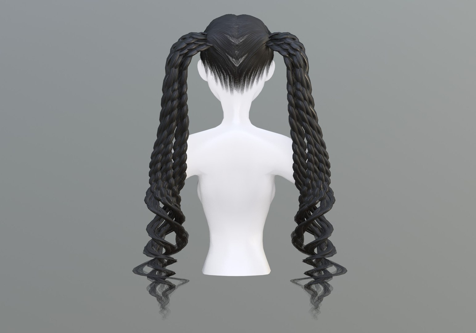 3D model Braids Ponytails Hair - TurboSquid 1944459