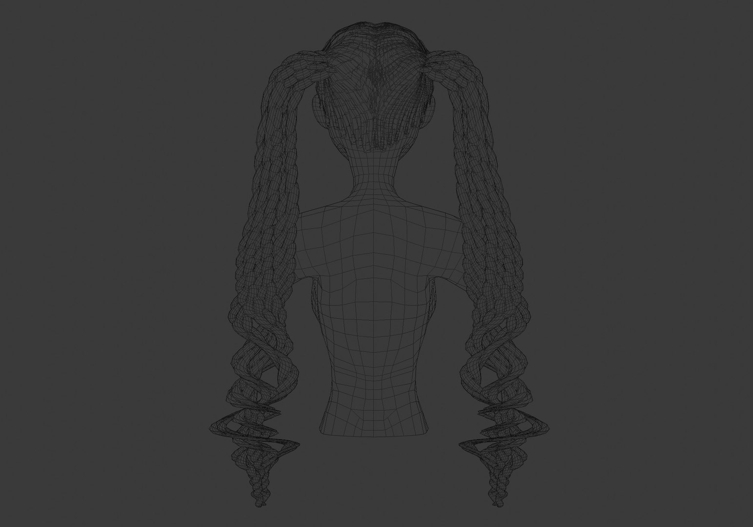 3D model Braids Ponytails Hair - TurboSquid 1944459