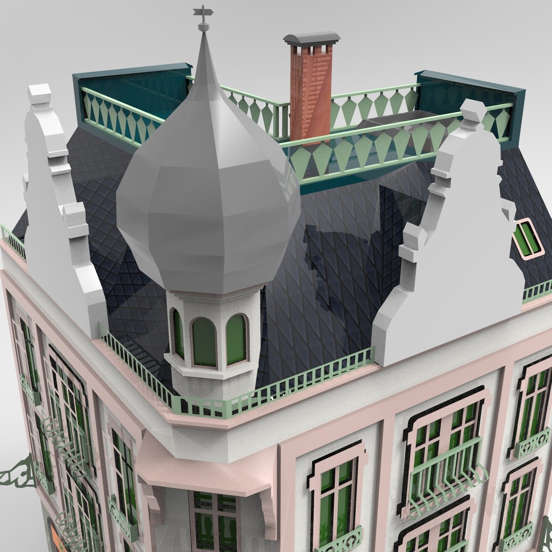 3D Model Town Building - TurboSquid 1559620