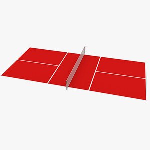 Detailed Pickleball Court model