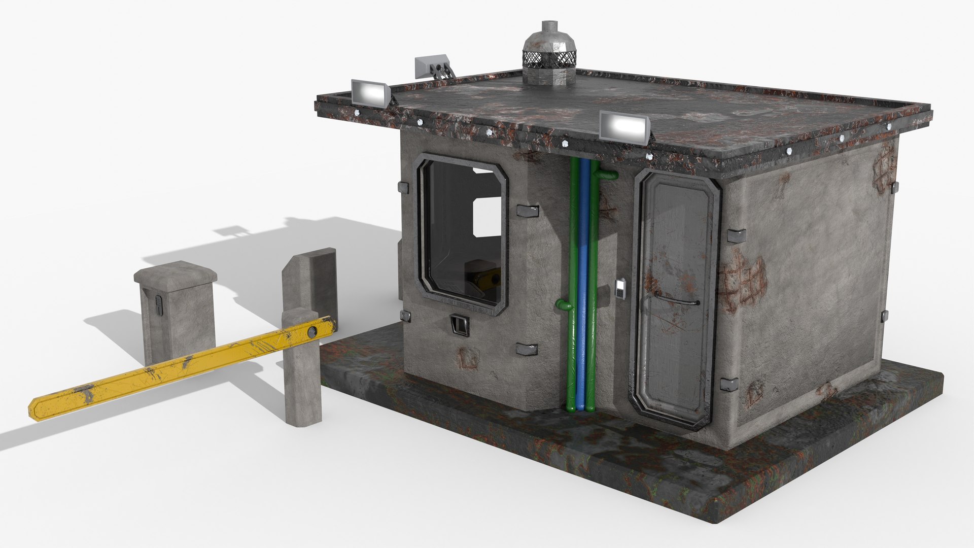 Guard booth 3D model https://p.turbosquid.com/ts-thumb/nN/B2C58Y/EA/02/jpg/1724366269/1920x1080/fit_q87/1a2a304f2e3a0ad6f6c79396627376bf9d95f2e5/02.jpg