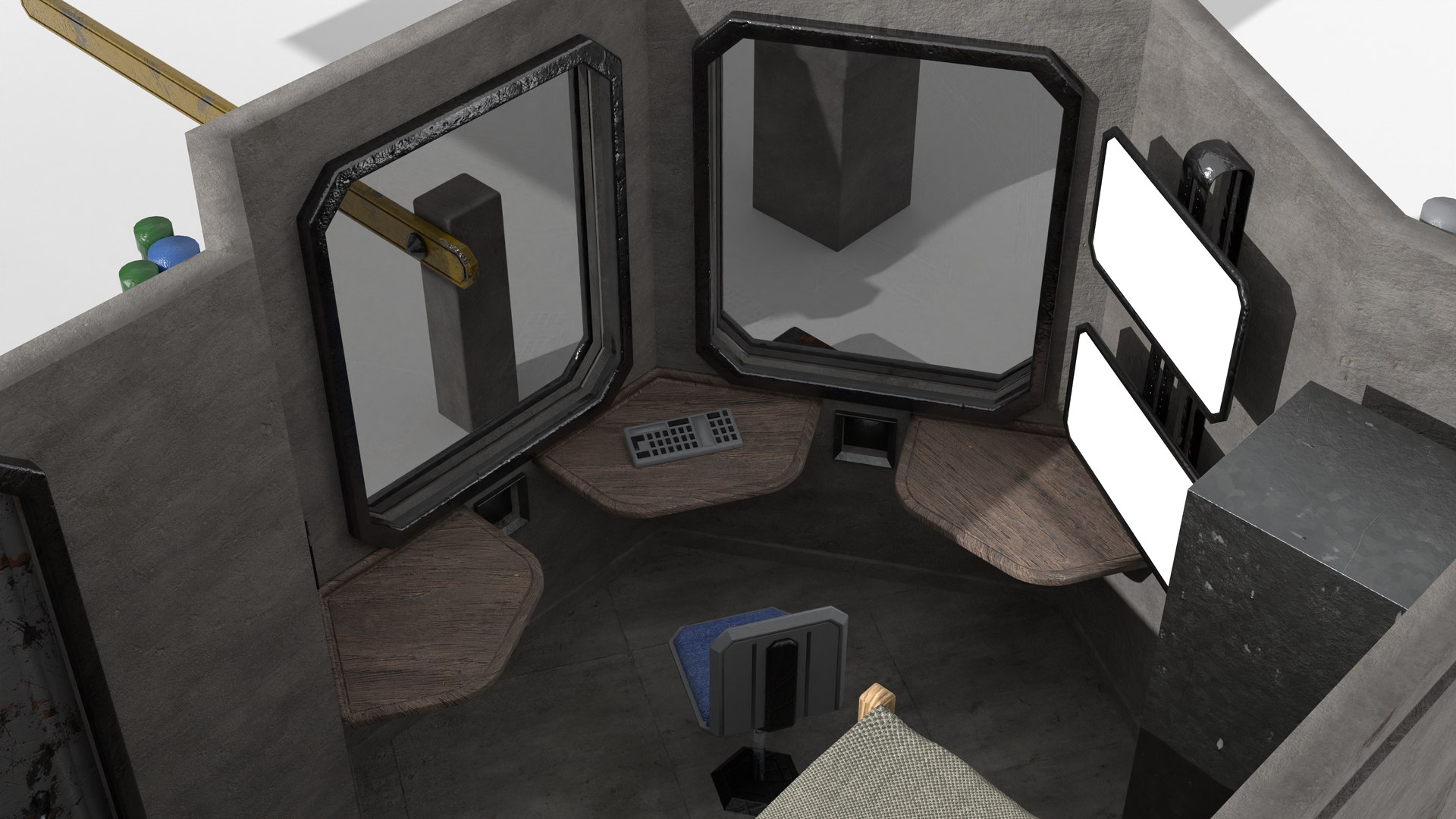 Guard booth 3D model https://p.turbosquid.com/ts-thumb/nN/B2C58Y/TX/06/jpg/1724366304/1920x1080/fit_q87/f6ee50d097069f0f841ddff458b56a59dc7fa7fc/06.jpg